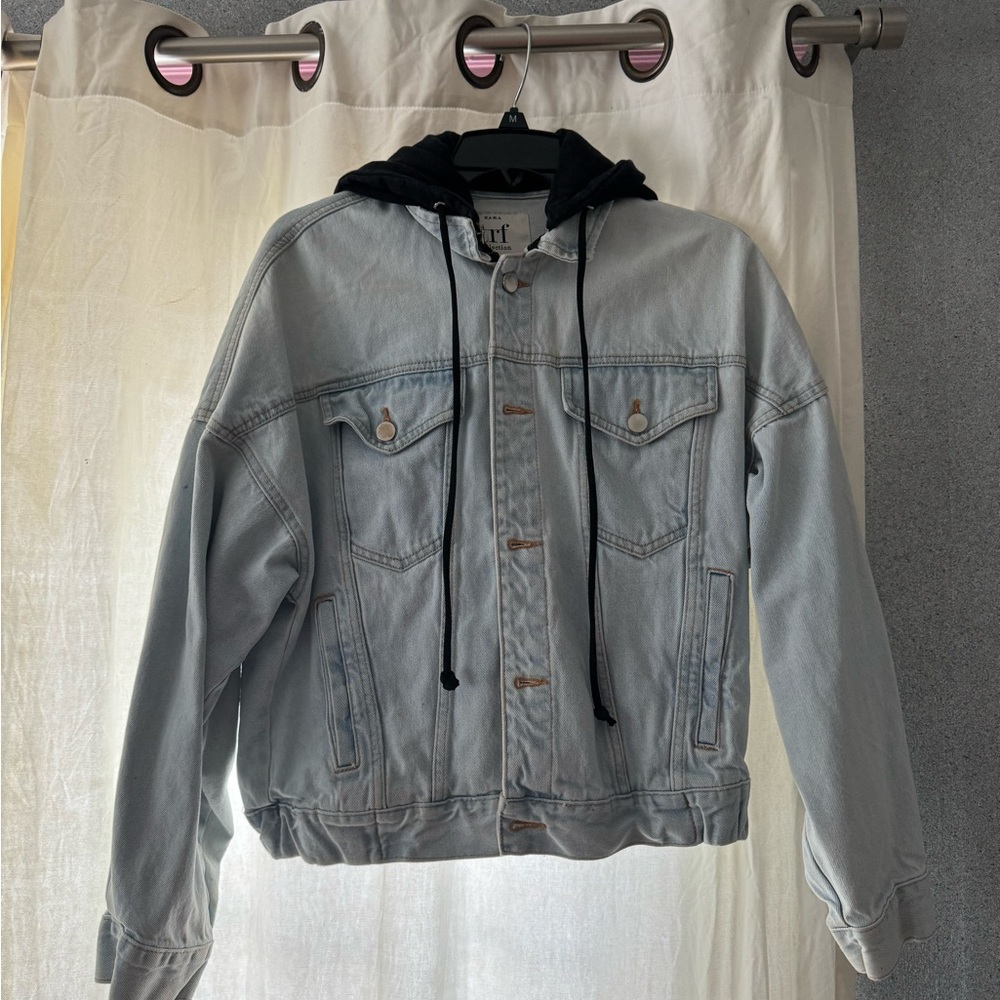 ZARA TRF Hooded Denim Jacket